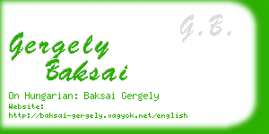 gergely baksai business card